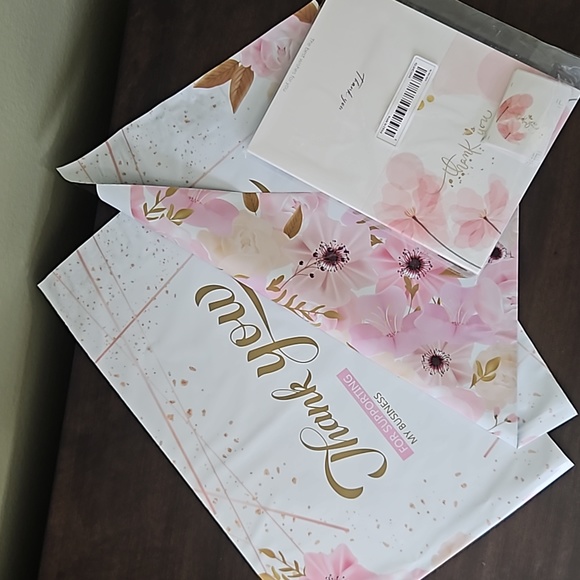 Other - NEW 20 Thank You Poly Mailers, 10 Stickers & 10 4x6 Thank You Cards w/Envelopes